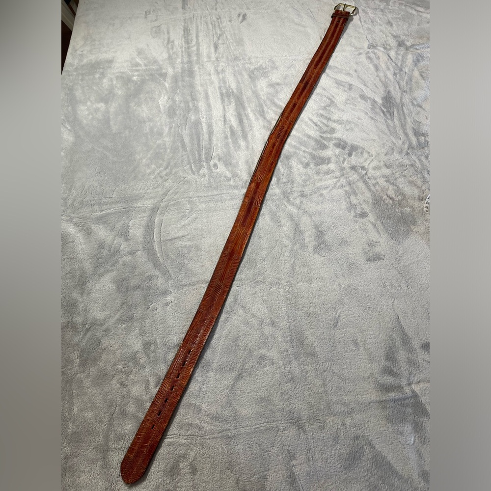 Nocona Brown lizard  Leather Belt